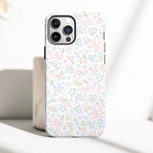 Preppy Coquette Phone Case iPhone 15 pro Case Vintage floral Aesthetic Loveshack Fancy Mosaic Phone Case Preppy Stuff Gift for teenager