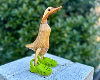 Croc-a-Duck Hand geschnitzte Bambus Ente