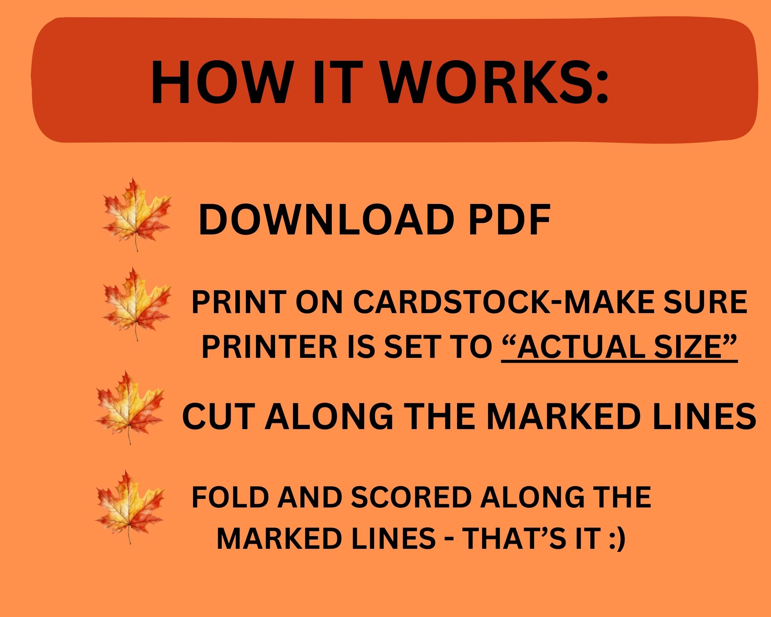 Printable Thanksgiving Card, Digital Download Card, Happy Thanksgiving Card, Thanksgiving