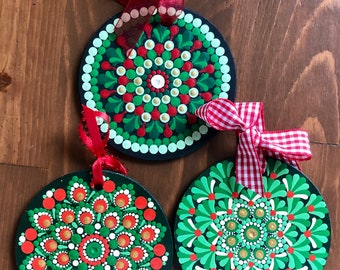 Handmade Dot Mandala Ornaments