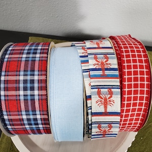 Spring Summer Wired Ribbon, Premium Ribbon Bundles, Wreath Ribbon Kits, Wired Ribbon Sets, Ribbon Supplies, Multiple Ribbon Varieties