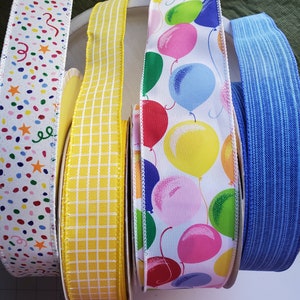 Spring Summer Wired Ribbon, Premium Ribbon Bundles, Wreath Ribbon Kits, Wired Ribbon Sets, Ribbon Supplies, Multiple Ribbon Varieties