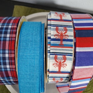 Spring Summer Wired Ribbon, Premium Ribbon Bundles, Wreath Ribbon Kits, Wired Ribbon Sets, Ribbon Supplies, Multiple Ribbon Varieties