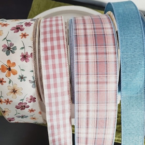 Spring Summer Wired Ribbon, Premium Ribbon Bundles, Wreath Ribbon Kits, Wired Ribbon Sets, Ribbon Supplies, Multiple Ribbon Varieties