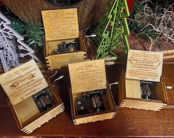 Caja de música You Are My Sunshine para el amor de su hija y su padre Caja de música para el amor de su hijo y su padre Caja de música de madera Regalo para hija Regalo para hijo Caja musical de madera