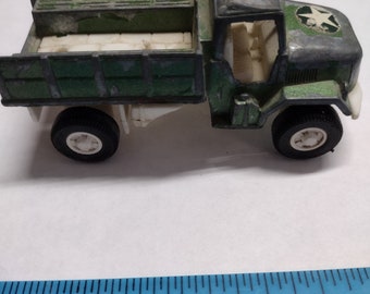 ARMY Deuce & 1/2 Truck Tootsie Toy 2 Truck Vintage Metal Tootsie Toy Trucks Cast Metal Cars Tootsie Toy Truck Army Green Jeep