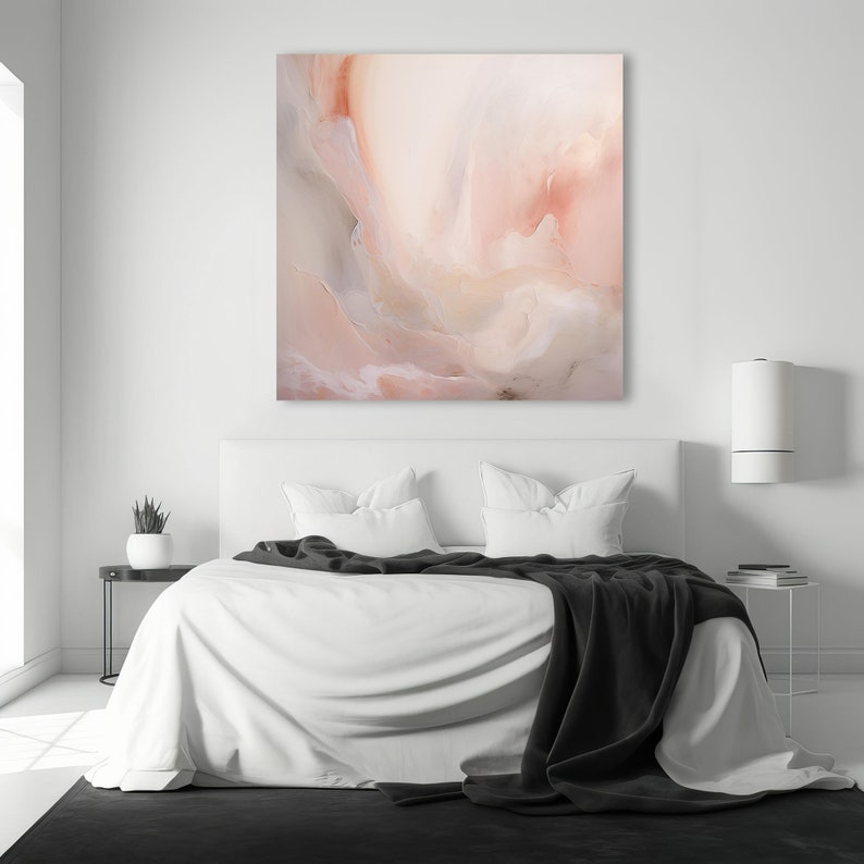 9. Home Decor, Blush Wall Art, Abstract Painting, Watercolour Palette