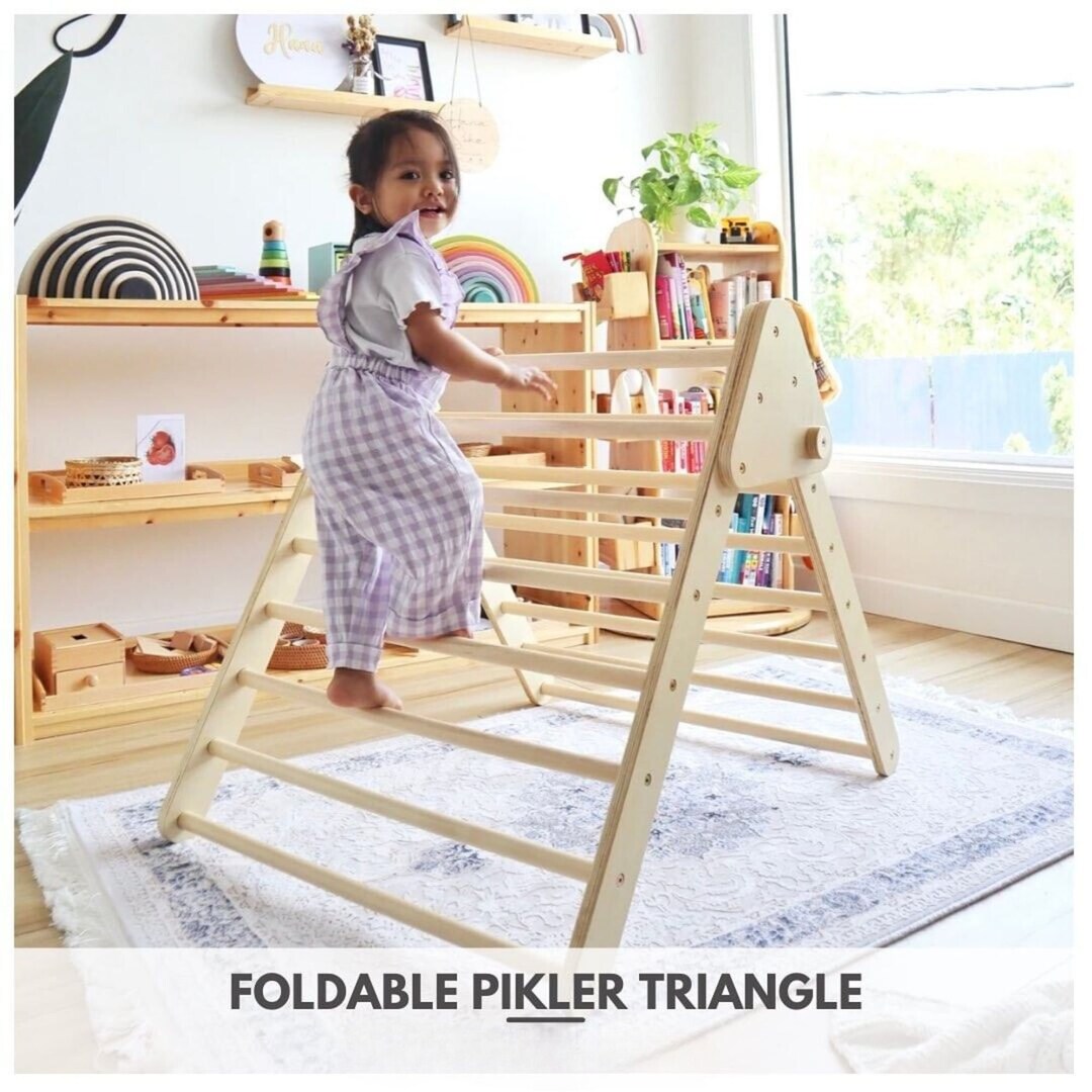 Foldable Pikler Triangle Montessori Climbing Gym Pikler Etsy