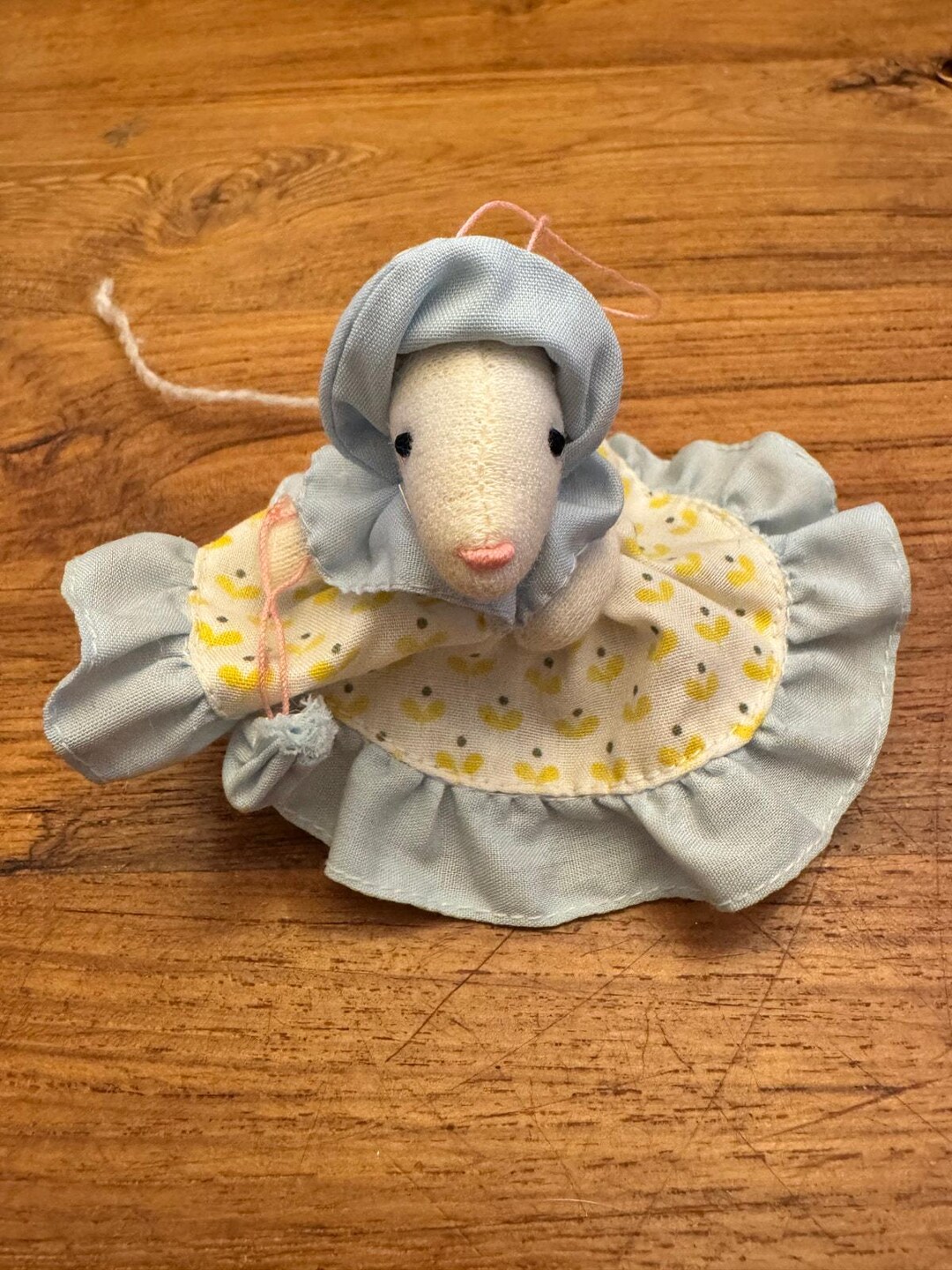 Vintage Cloth Mouse With Dress and Hat - Etsy