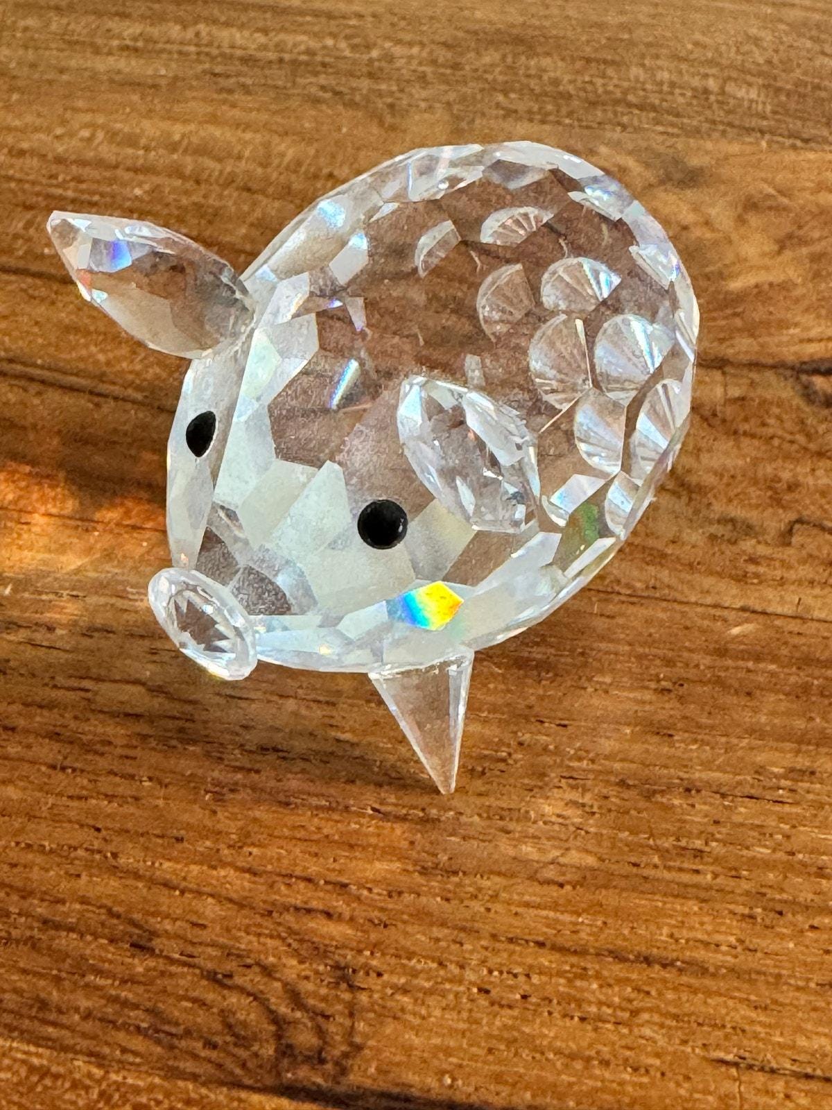 Swarovski Crystal Pig Figurine - Missing Tail - Etsy