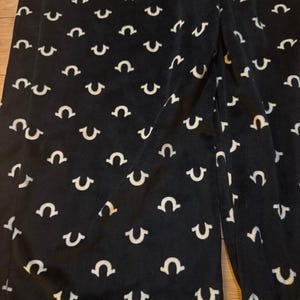 True Religion Loungewear Pants Men Size M Black Fleece Pajama Bottoms image 2
