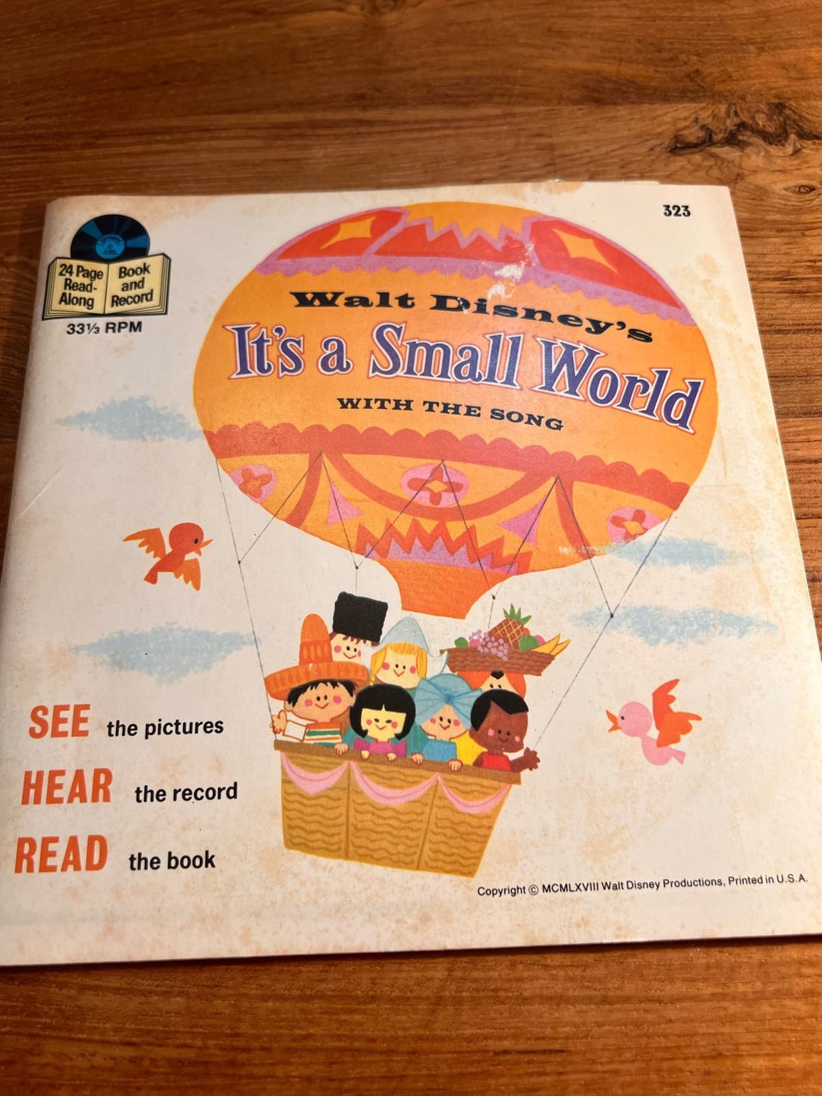 WALT DISNEY - It's A Small World - Vinyl 33rpm 1968 Disneyland LLP