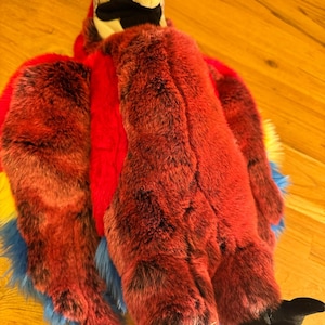 Folkmanis Scarlet Macaw Parrot Bird Hand Puppet - 16 inch