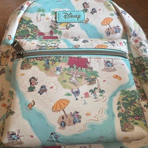 Disney Lilo and Stitch Island Map All Over Print Backpack image 1