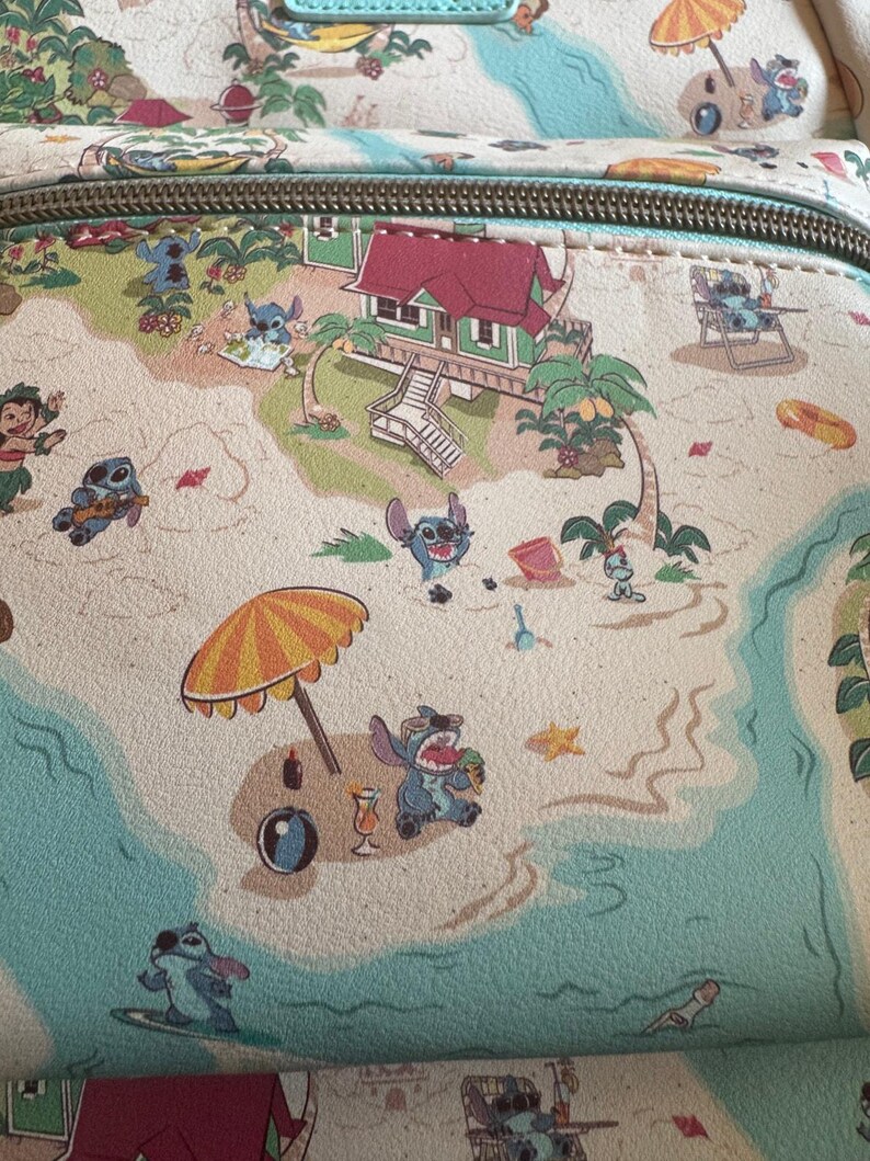 Disney Lilo and Stitch Island Map All Over Print Backpack image 3