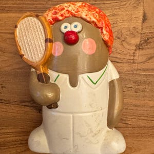 Vintage Enesco Kitsch Tennis Player Coin Bank