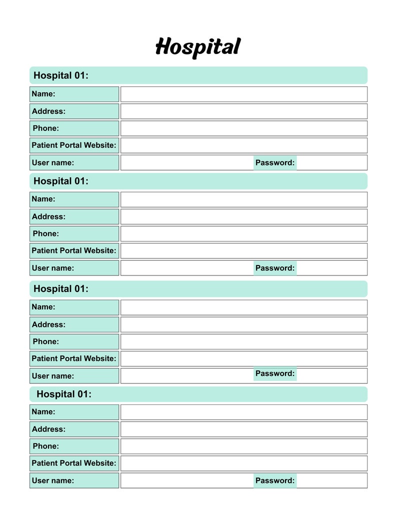 2024 Medical Planner With Calendars Journal Organization for Etsy