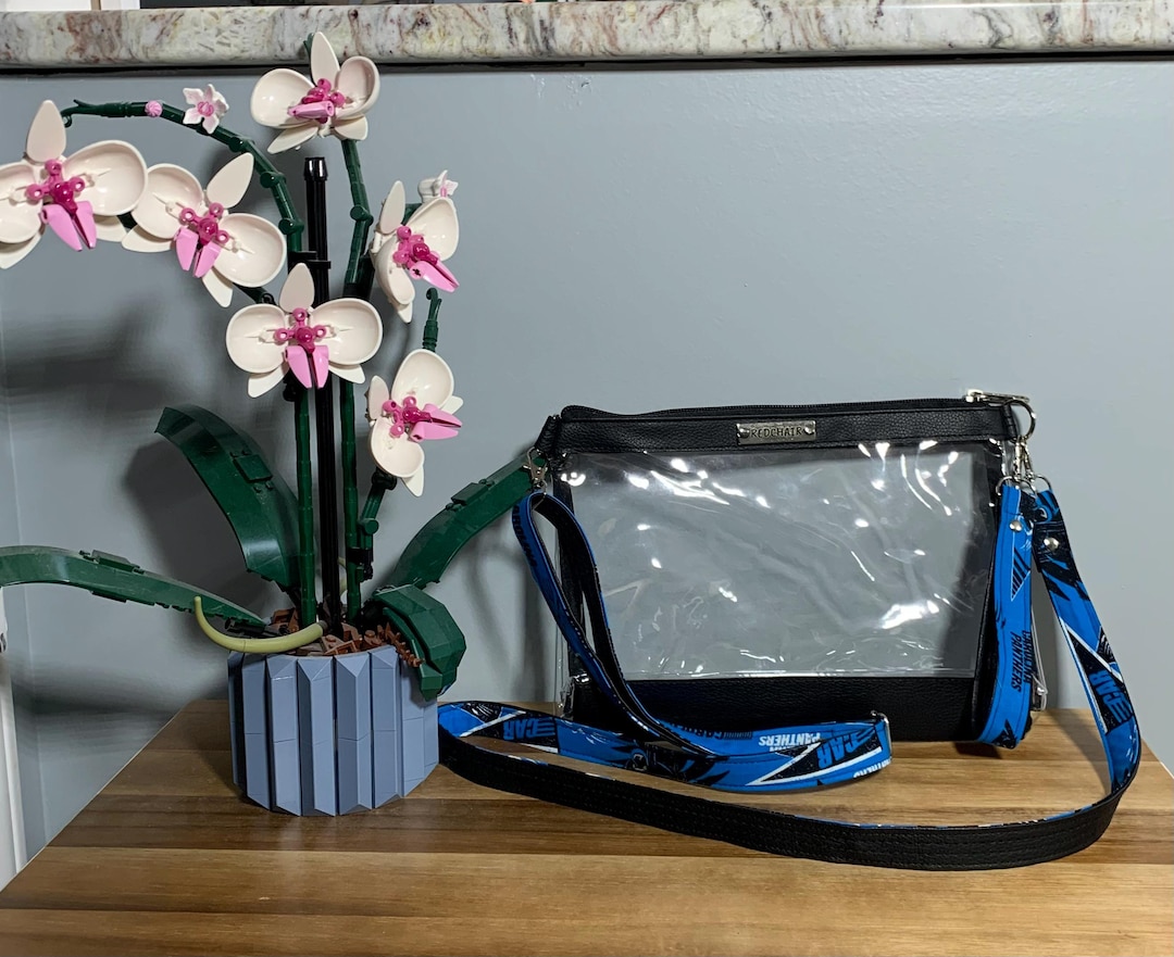 Clear Crossbody Carolina Panthers Themed Tribute Stadium Bag With