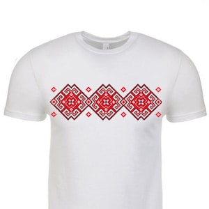 Adult t-shirt &quot;Vortex&quot; Print in beautiful ethnic Ukrainian, Slavic style