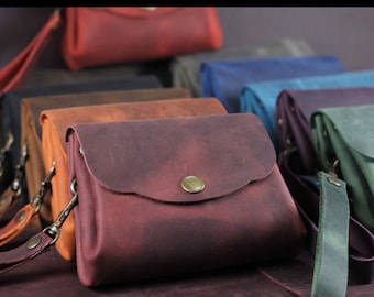 Handmade Genuine Leather Women's Coin Purses with Wrist Strap - Personalized with Your Name!