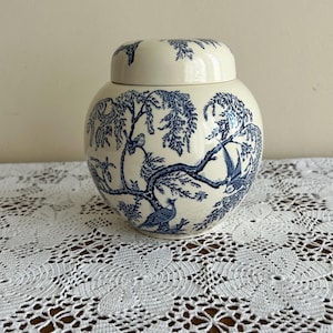 Vintage Mason's Ironstone Ginger Jar – Blue Chinoiserie Vase Made in England