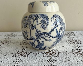 Vintage Mason's Ironstone Ginger Jar – Blue Chinoiserie Vase Made in England
