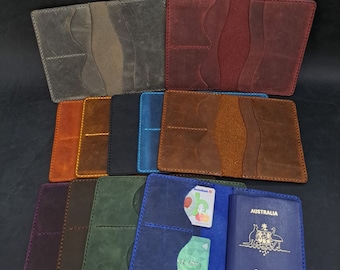 Stylish and Protective Genuine Leather Handmade Passport Covers - 3 Colors