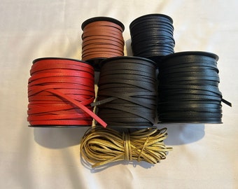 Handmade Genuine Leather Strips for Crafts and leather rope