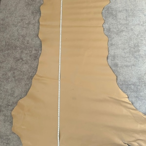 Natural Cream Shiny Leather  For Handmade Projects