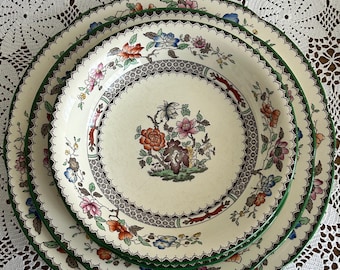 Vintage 24-teiliges Copeland Spode "Chinese Rose" Dinner Service Set - 1930er-50er Jahre, englische Keramik