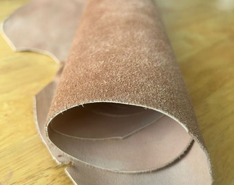Beige Cowhide Leather: Durable Crafting Material (162 Deci)