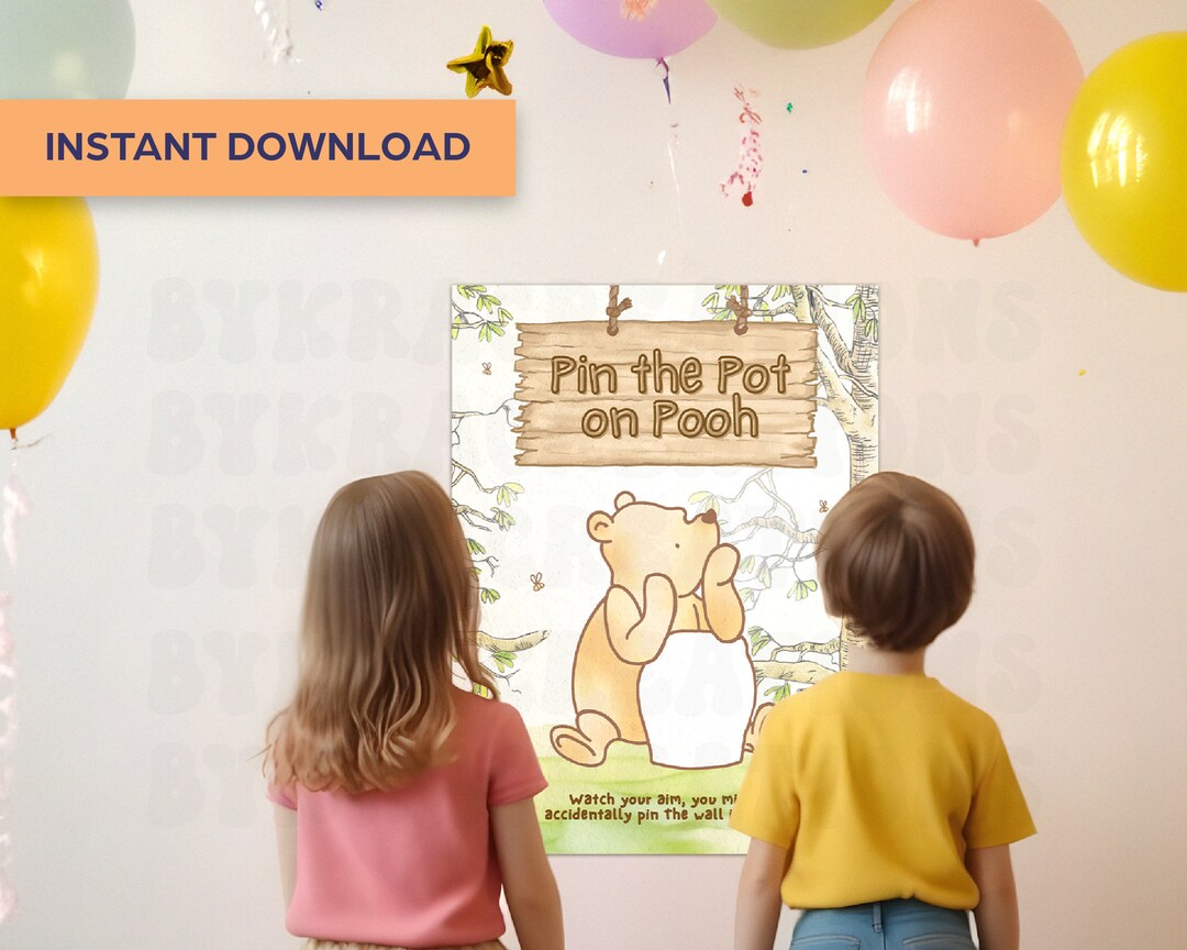Printable Classic Winnie the Pooh Party Favors Winnie the Pooh Birthday ...