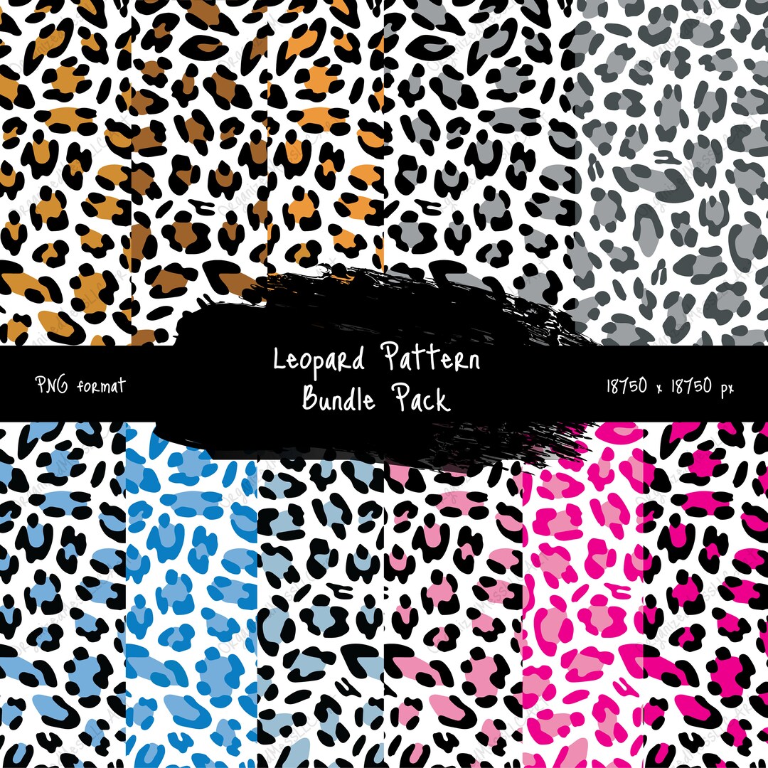 Leopard Pattern Bundle Pack Instant Digital Download High Resolution ...