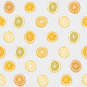 Citrus Pattern, Instant Digital Download, White and Transparent ...