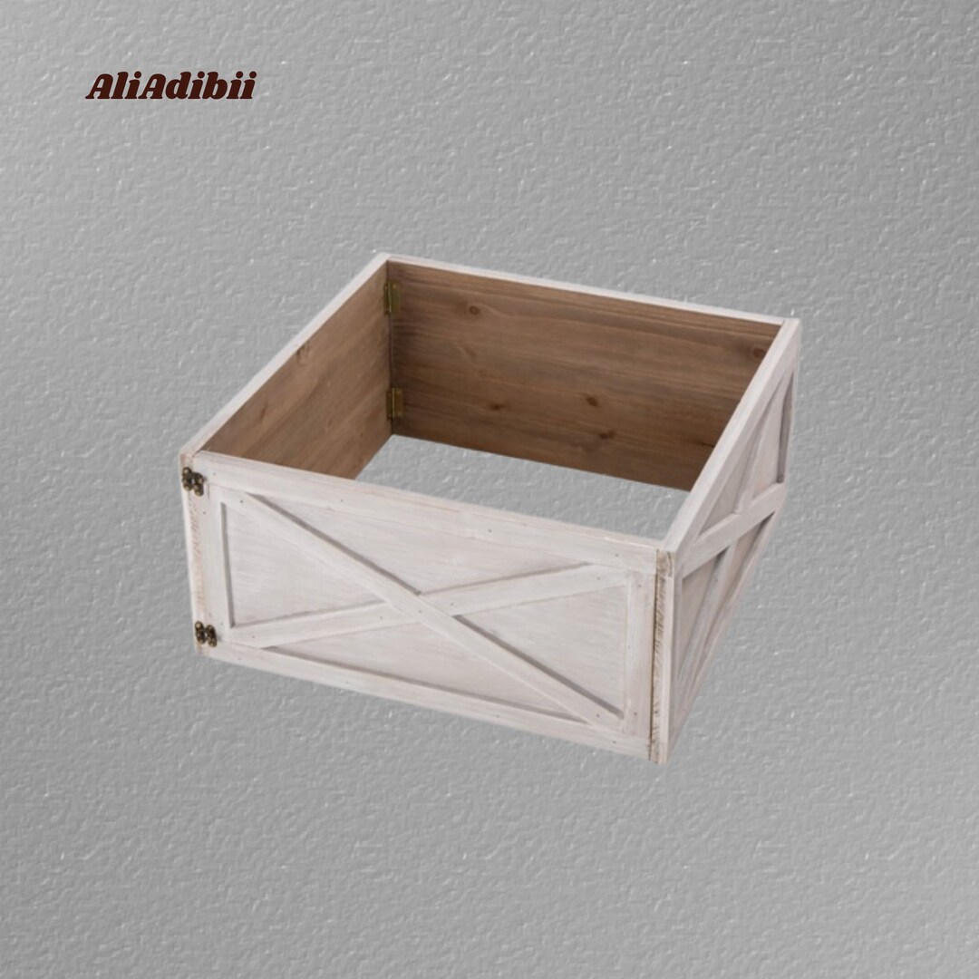 22d Washed White Wooden Christmas Tree Collar/ Wooden Etsy