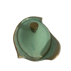 VTG MCM California Originals Made in USA Turquoise Teal Pottery Covered Dish 609B
