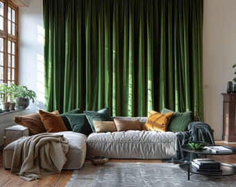 Tenda In Stile Americano Riciclato Super Morbido Velluto O Tende Oscuranti Di Lusso Per Soggiorno E Camera Da Letto - Foto 8