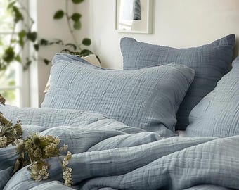 Cotton Pillow Cover, Soft Breathable Cushion Case, Minimalist Bedding Accent, Custom Size