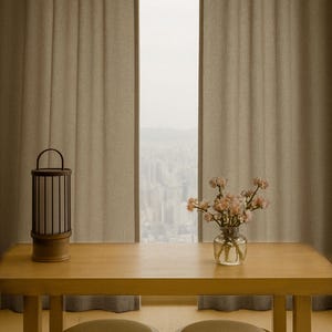 Natural Linen Curtains Sheer Window Drapes, Custom Handmade Curtains, Minimalist Home Gift Idea, Trending Home Decor Accent