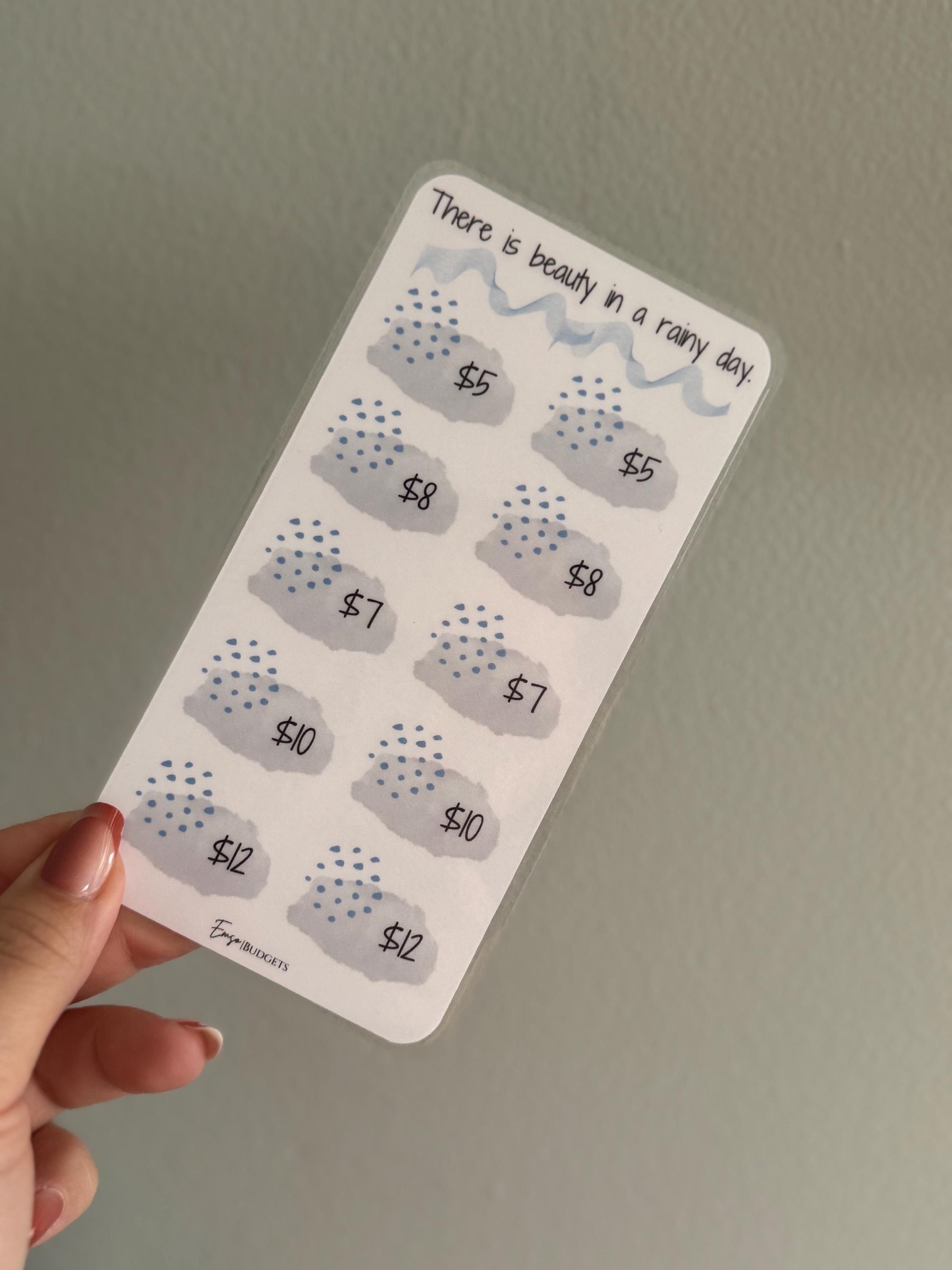 500 Rainy Day Fund Savings Tracker - Etsy