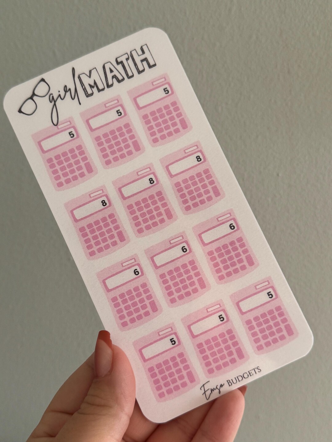 Girl Math | Savings Challenge | - Etsy