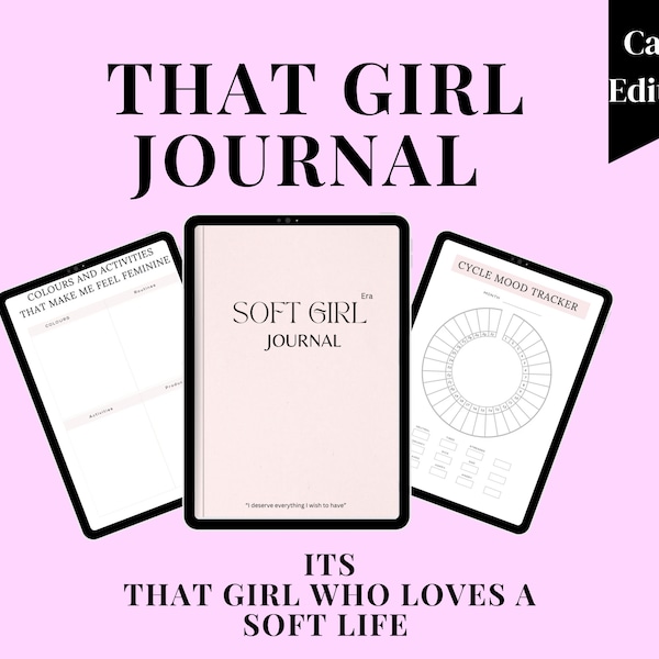 2024 PLR Soft girl Era journal, Activate your goddess energy by embracing your delicate and graceful self