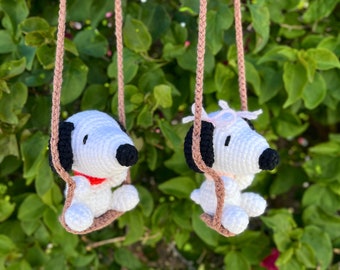 Crochet Snoopy on Swing