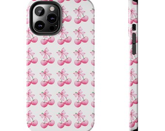 Coque de portable rose avec noeud pour femme, coque pour iPhone 15, coque de portable pour fille Coque de portable noeud ma cherrie pour fille