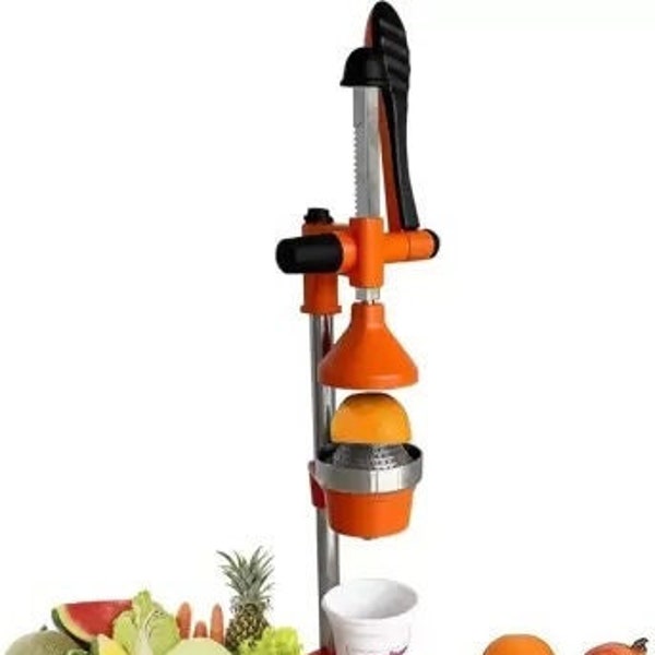 RANVY Hochleistungsaluminium-Instant-Handpresse Juicer-Maschine, orange schwarze Handjuicer (Orange)