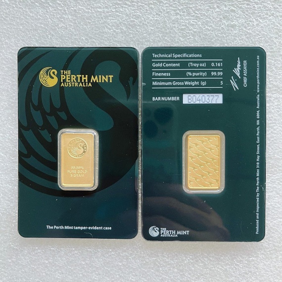 2x 5g Perth Mint Gold Plated Bars Sealed Souvenir Gift Etsy UK