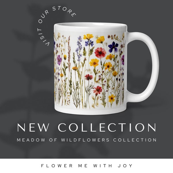 Meadow of Wildflowers Coffee Mug - Nature-Inspired Mug