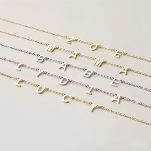 Personalized Letter Necklace, Custom Name Pendant, Minimalist Jewelry Gift for Mom, Best Friend, Bridesmaid