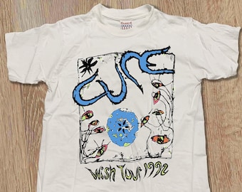 Camiseta The Cure "Wish Tour 1992" Mujer Hombre Jersey de tirantes Taddler juvenil Cuello en V largo