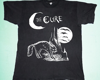 Camiseta The Cure "Moon Cat" Mujer Hombre Jersey de tirantes Taddler juvenil Cuello en V largo